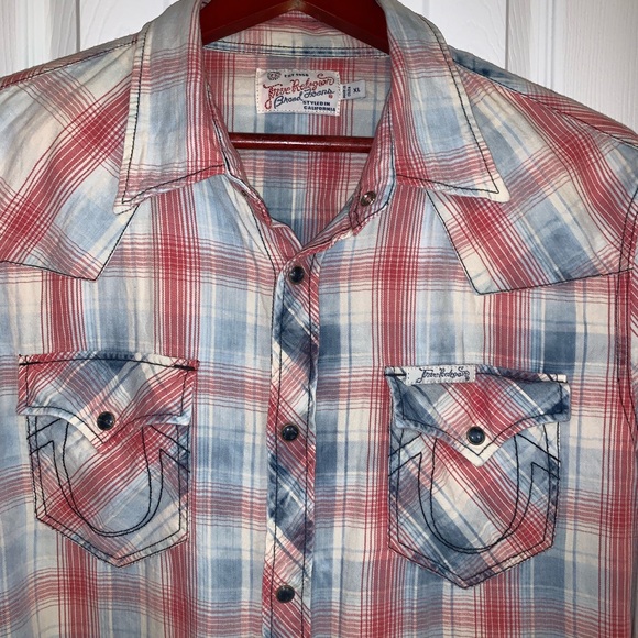 True Religion Indigo Phoenix Wester Shirt - Picture 4 of 6